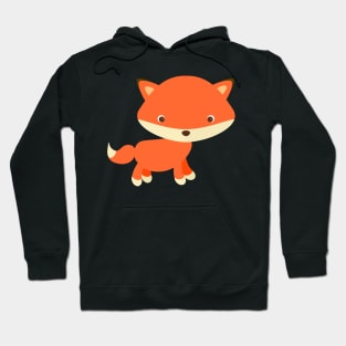 Playful red fox cute animal kawaii woodland creature fairytale children kids whimsical Hoodie